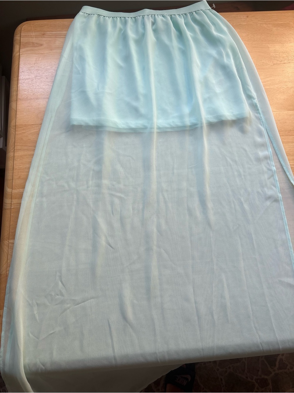 Divided Sheer Light Blue Swim Coverup